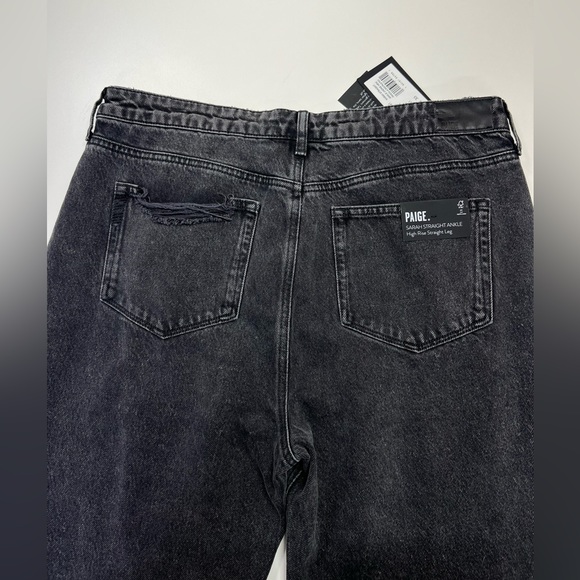 Paige Denim Sarah Straight Ankle Jeans Undone Hem Priscilla Deconstructed NWT - Picture 14 of 16